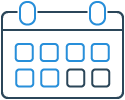 Vektorgrafik Terminkalender in blau